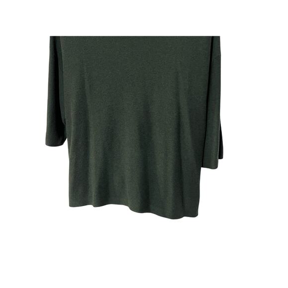 PURE J. JILL WOMENS XLARGE V-NECK DOMAN TUNIC SILK WOOL BLEND SWEATER GREEN - Picture 7 of 11